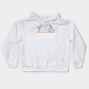 Gleaming rose gold blush Kids Hoodie